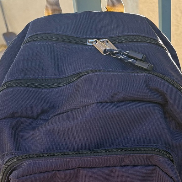 EASTSPORT Outdoor Company Large Backpack Navy Blue with Leather Accents - Picture 6 of 8